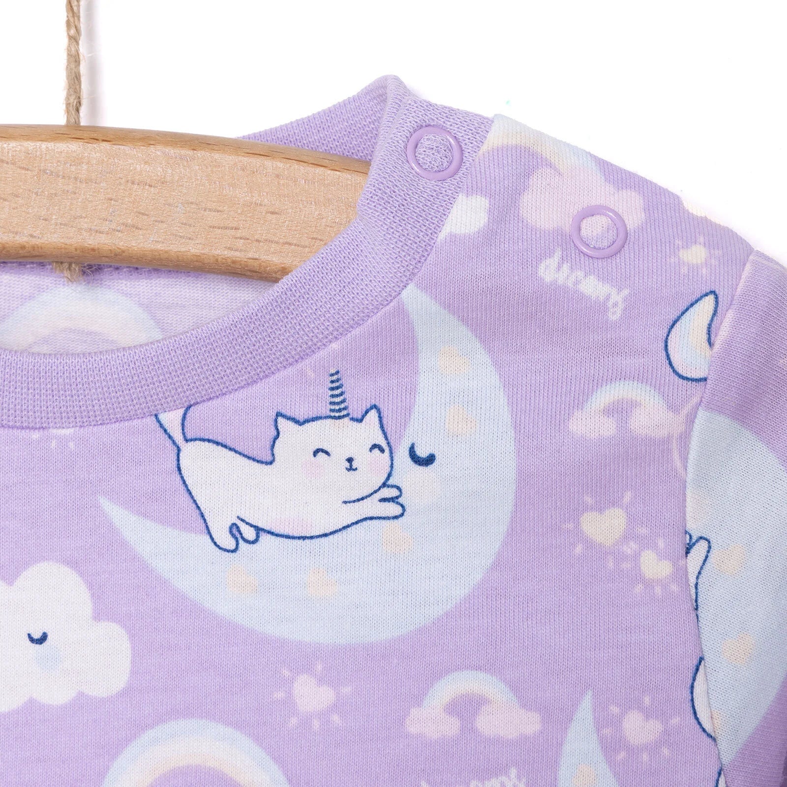 HelloBaby Girl Long Sleeve Pyjamas Set - Purple - ebebek - Black Friday