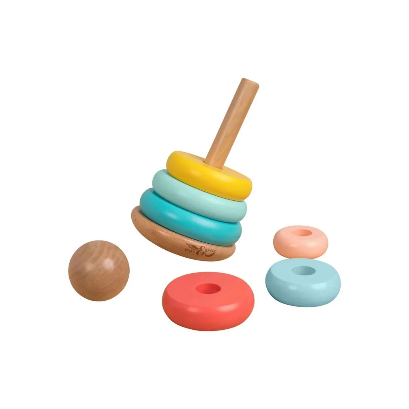 Owl & Fox Wooden Topple Tower - ebebek - Black Friday