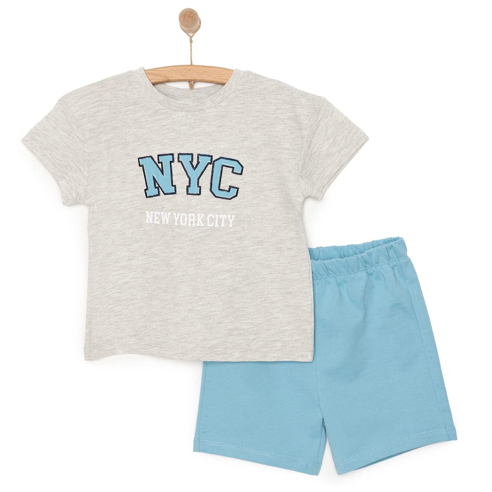 HelloBaby Motto Boy Boy Tshirt - Short - Grey Melange - ebebek - Black Friday