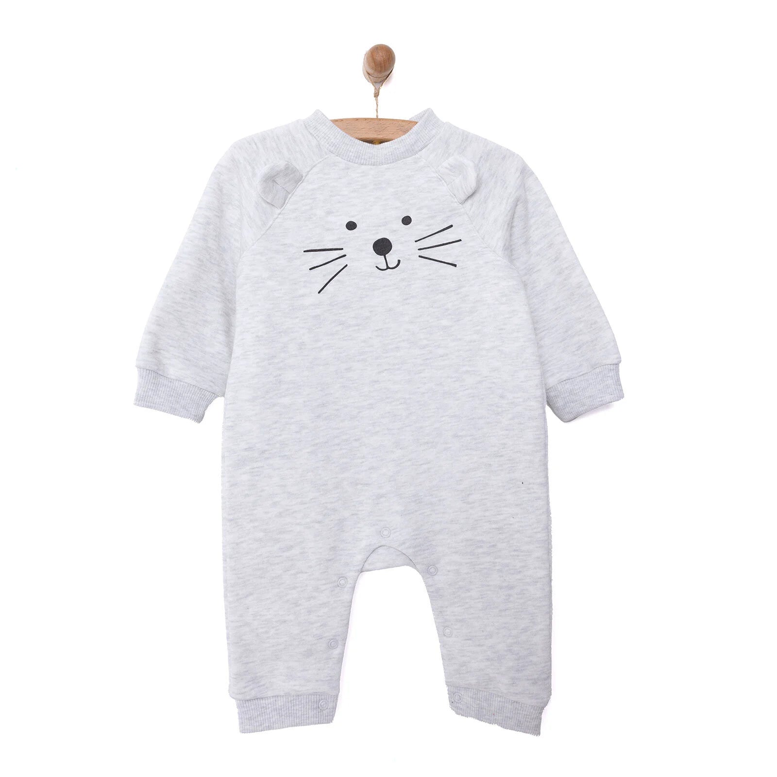 HelloBaby Newborn Unisex Jumpsuit - Grey Melange - ebebek - Black Friday