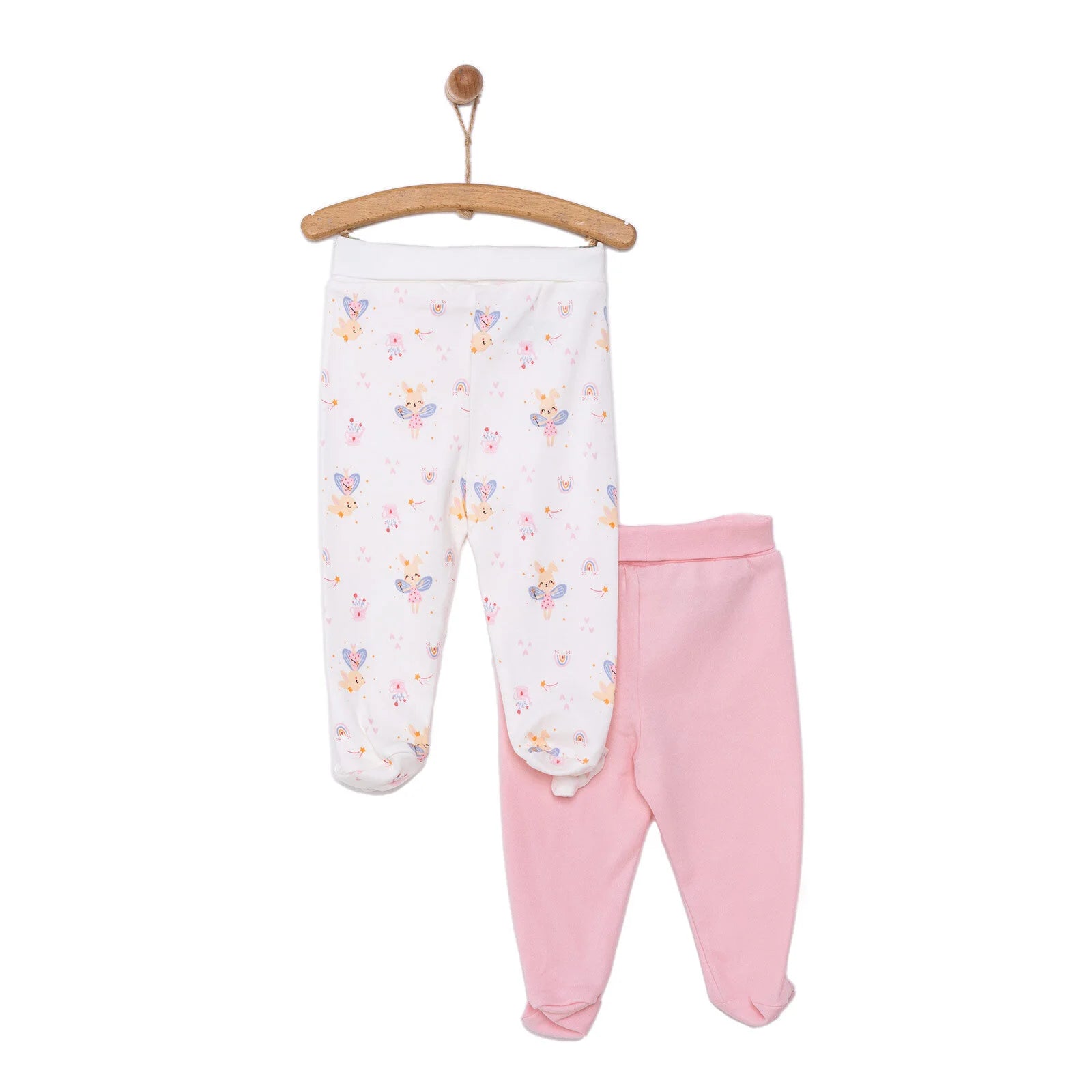 HelloBaby Newborn 2 Pcs Footed Leggings - Pink - ebebek - Black Friday