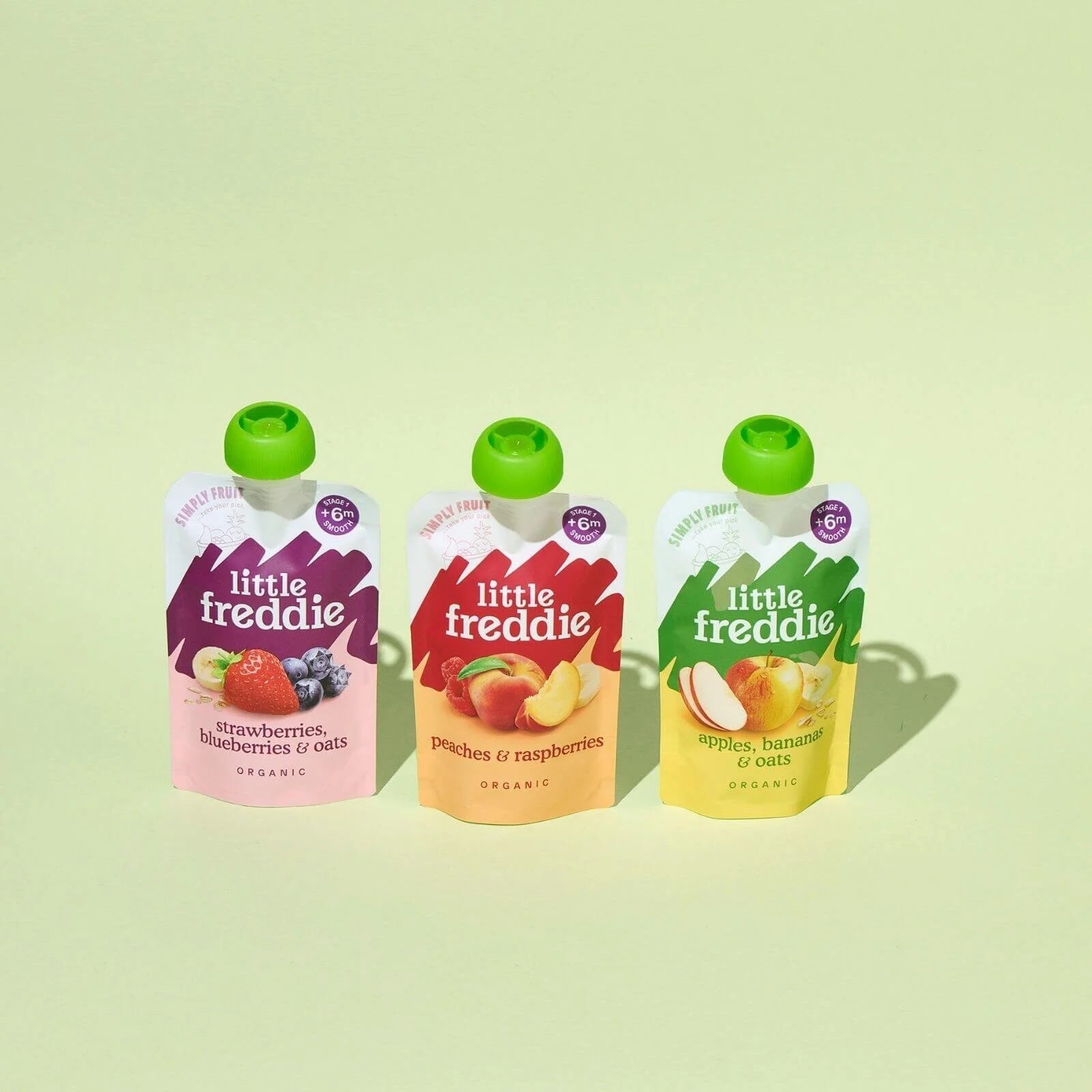 Little Freddie Organic Strawberries Blueberries & Oats Baby Food Pouch 6+ months 100g - ebebek - Black Friday