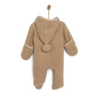 Midimod Newborn Unisex Welsoft Footed Jumpsuit - Light Brown - ebebek - Black Friday