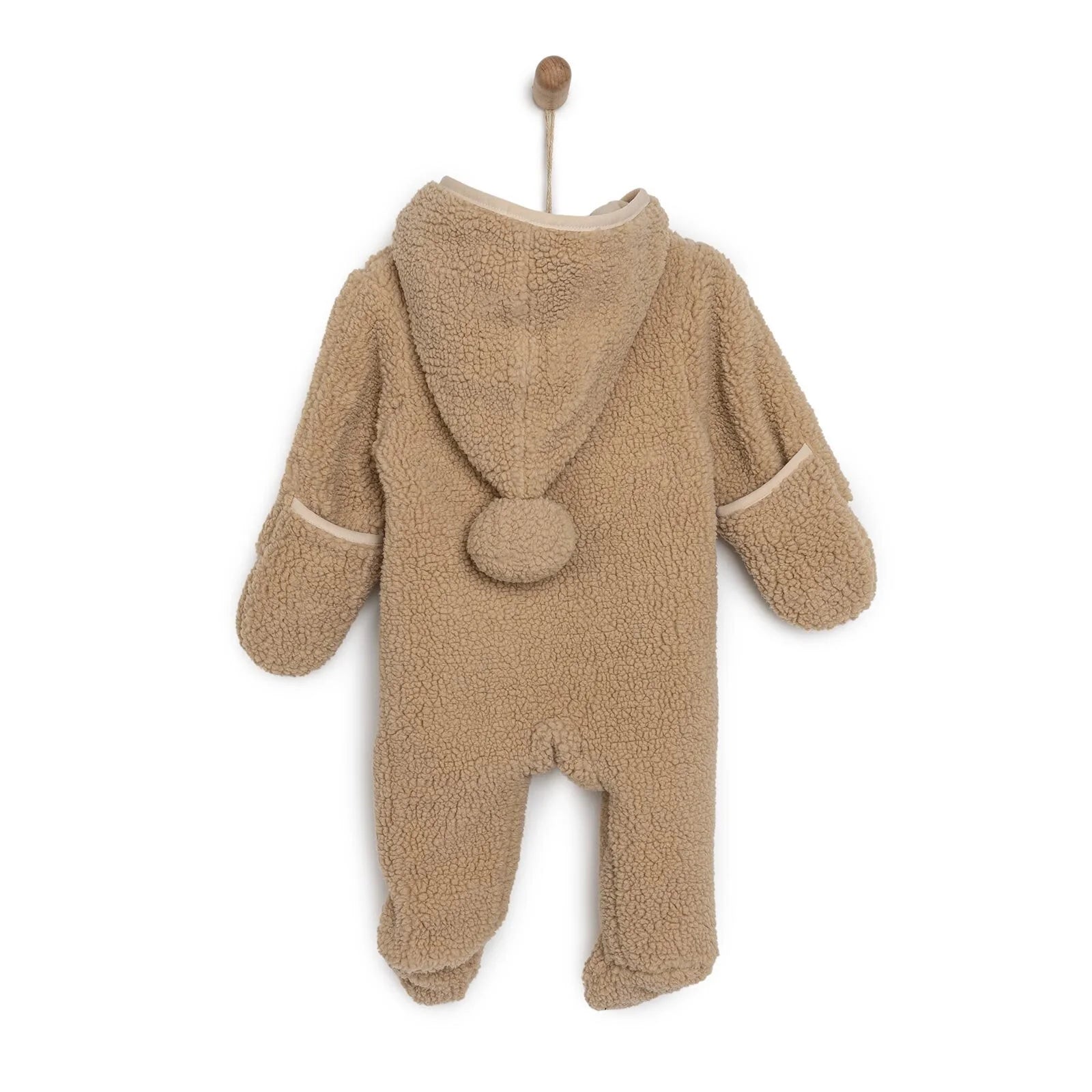 Midimod Newborn Unisex Welsoft Footed Jumpsuit - Light Brown - ebebek - Black Friday