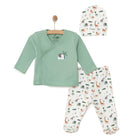 HelloBaby Baby Boy Footed Bottom & Hat & Jumpsuit - Ecru - ebebek - Black Friday