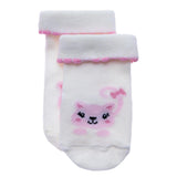 Baby Girl 3 - Pack Rolled - Edge Socks - Ecru Ecru - ebebek