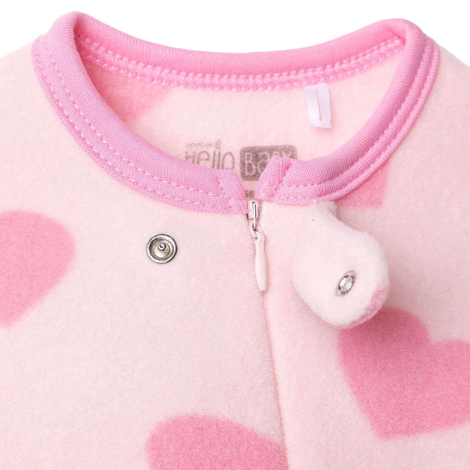 HelloBaby Newborn Polar Footed Jumpsuit - Pink Printed - ebebek - Black Friday