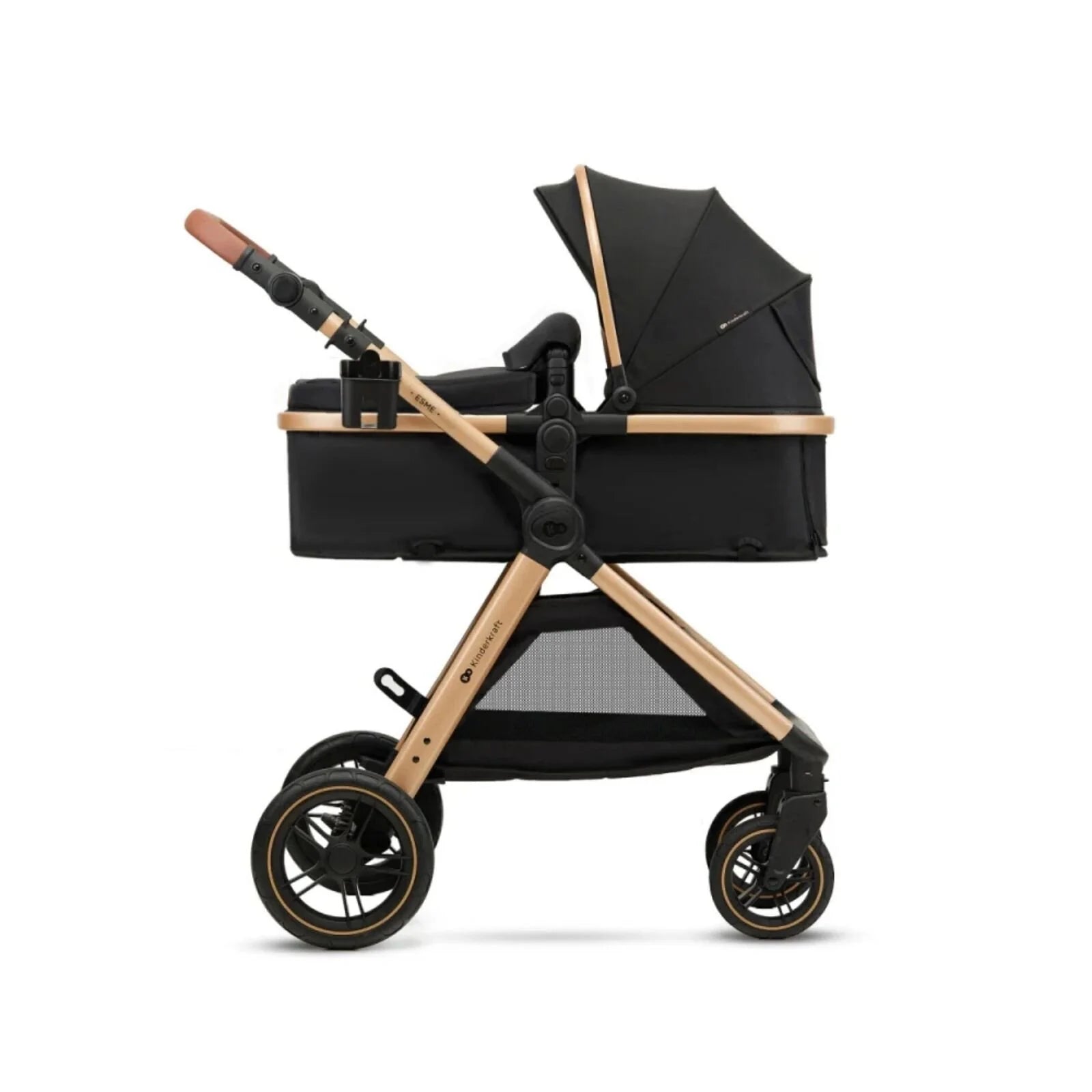 Kinderkraft Esme 3 - in - 1 Travel System with Mink Pro Car Seat - Pure Black Pure Black - ebebek - Christmas