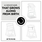 Hauck Alpha+ Wooden Highchair - White - ebebek - Black Friday