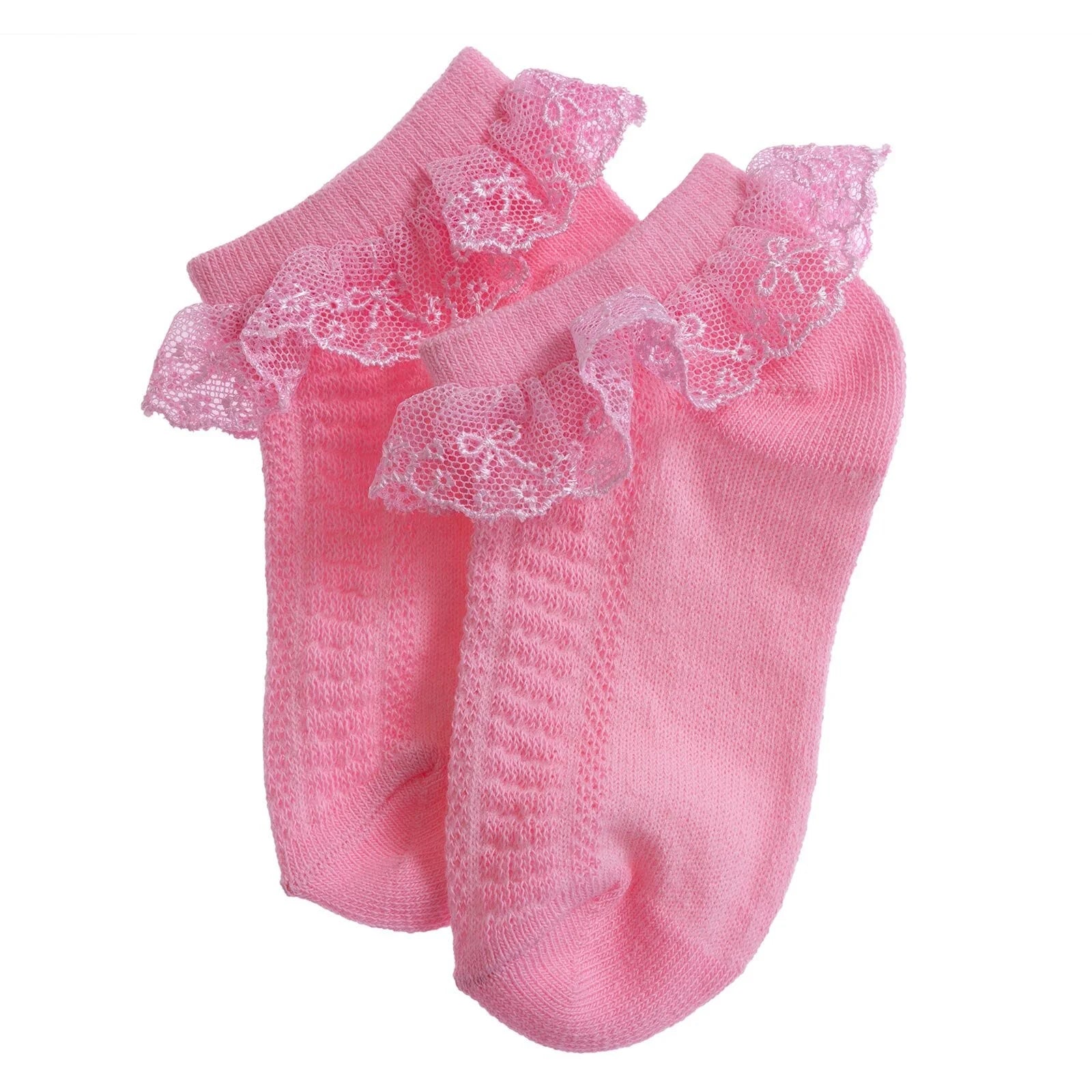 HelloBaby Girl Socks with Lace - Pink - ebebek - Black Friday