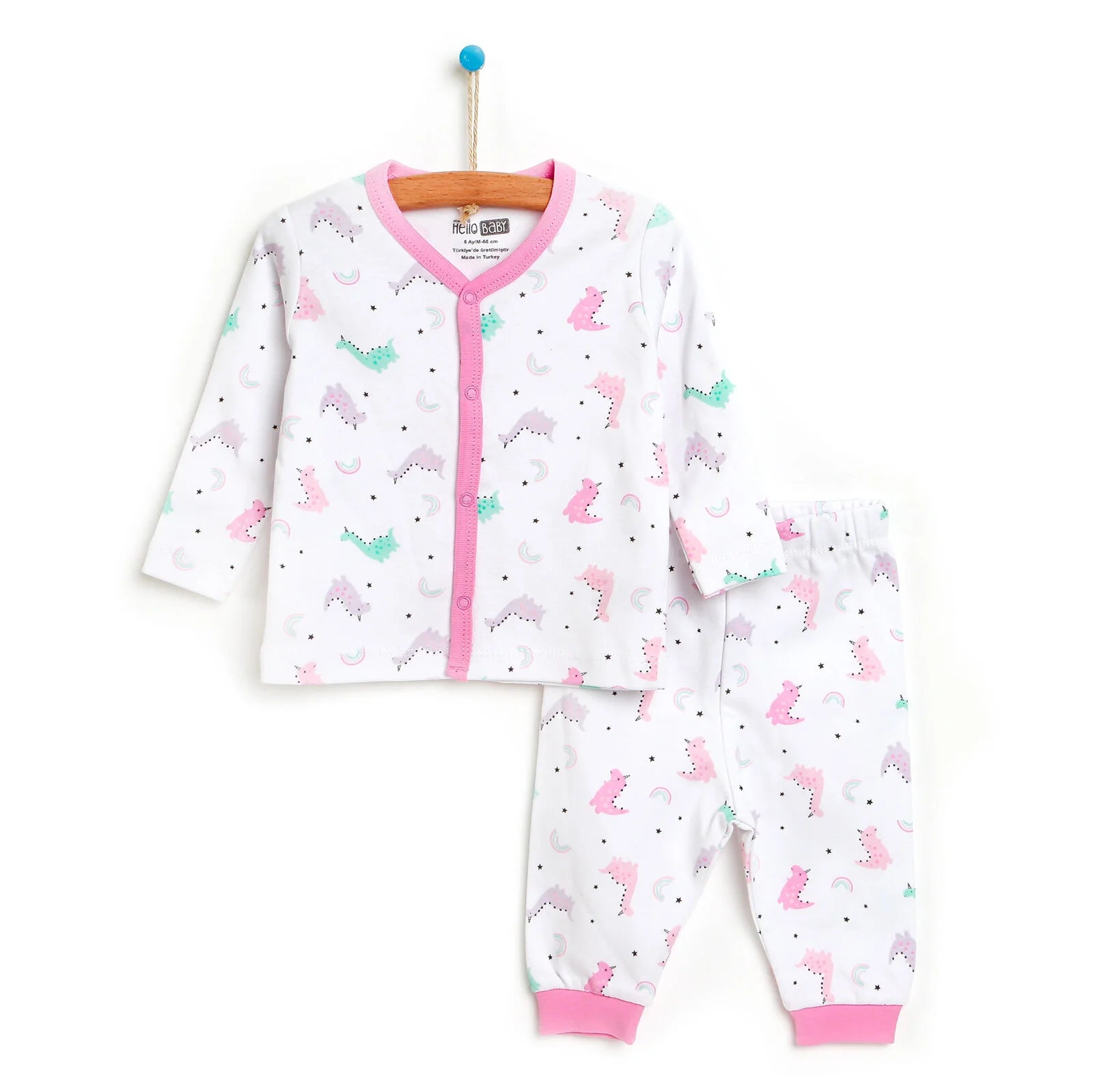 HelloBaby Basic Baby Girl Pyjamas Set - White - ebebek - Black Friday