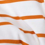 Baby Boy Footed Sleepsuit Striped Zip Fastening Crew Neck - Ecru Ecru - ebebek
