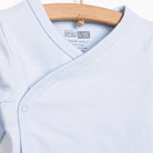 HelloBaby Newborn Organic Wrapover Top - Hat - Blue - ebebek - Black Friday