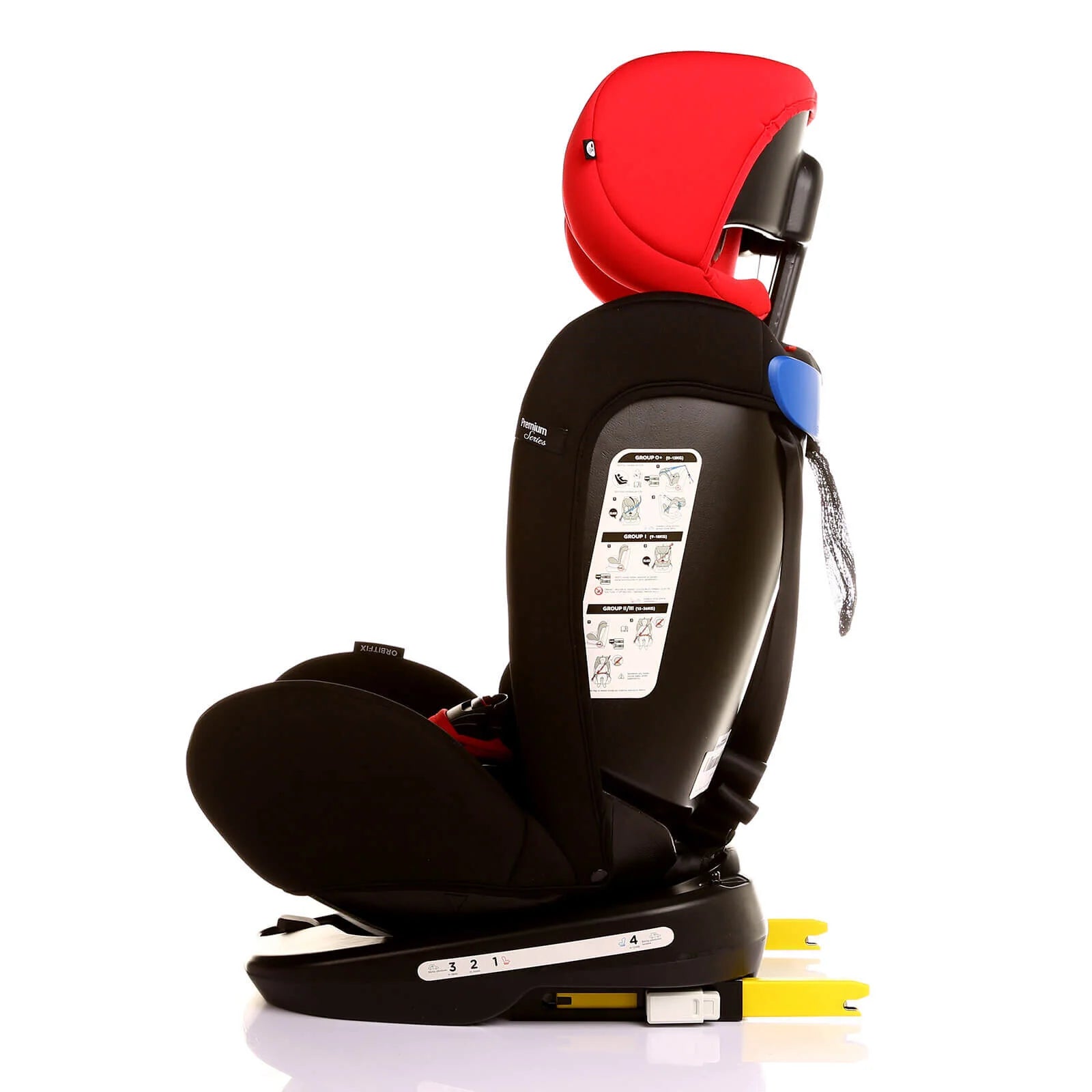 baby plus Orbitfix Group 0/1 Baby Car Seat - Black Red - baby plus - ebebek