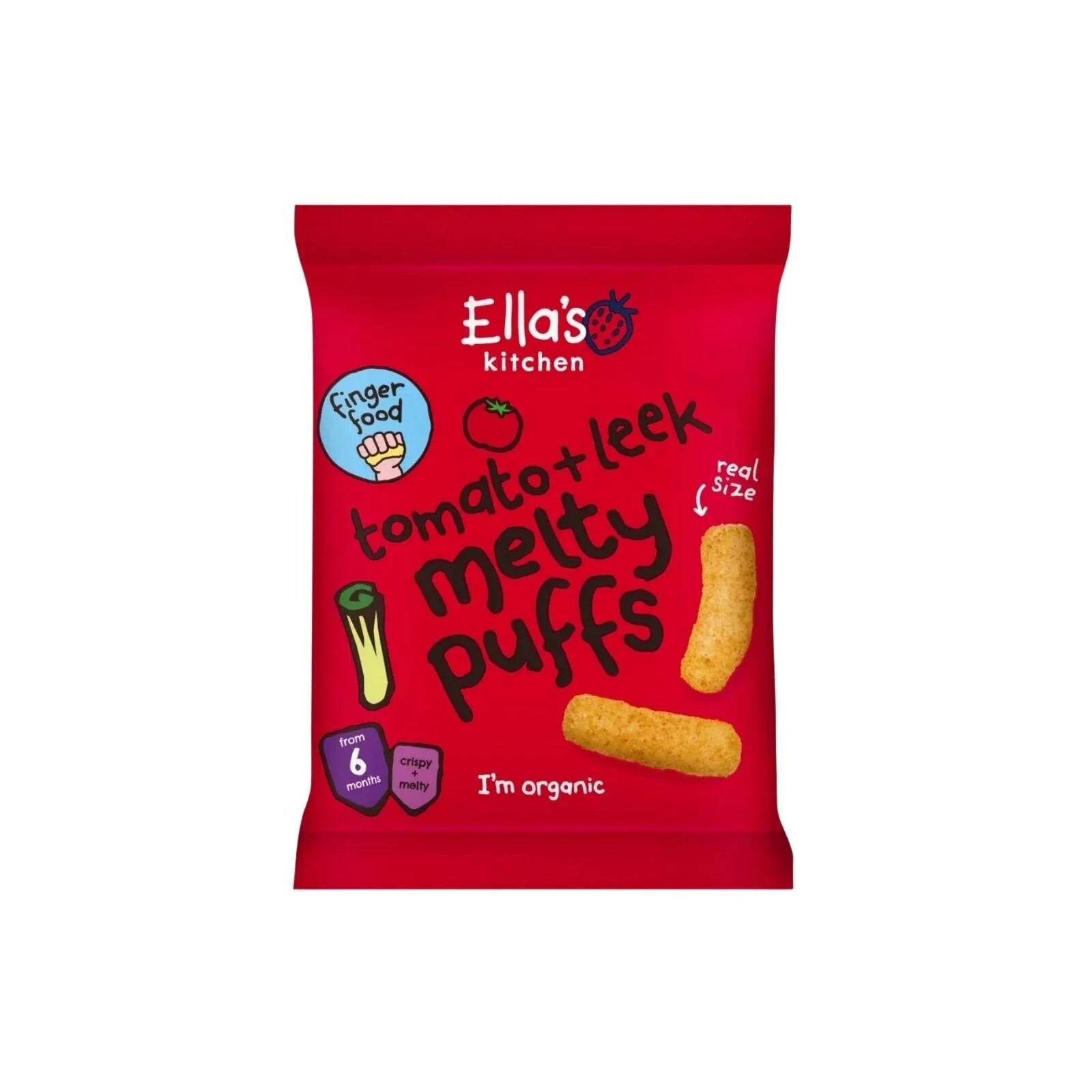Ella's Kitchen Organic Tomato & Leek Melty Puffs Baby Snack 6+ months 20g - ebebek - Black Friday