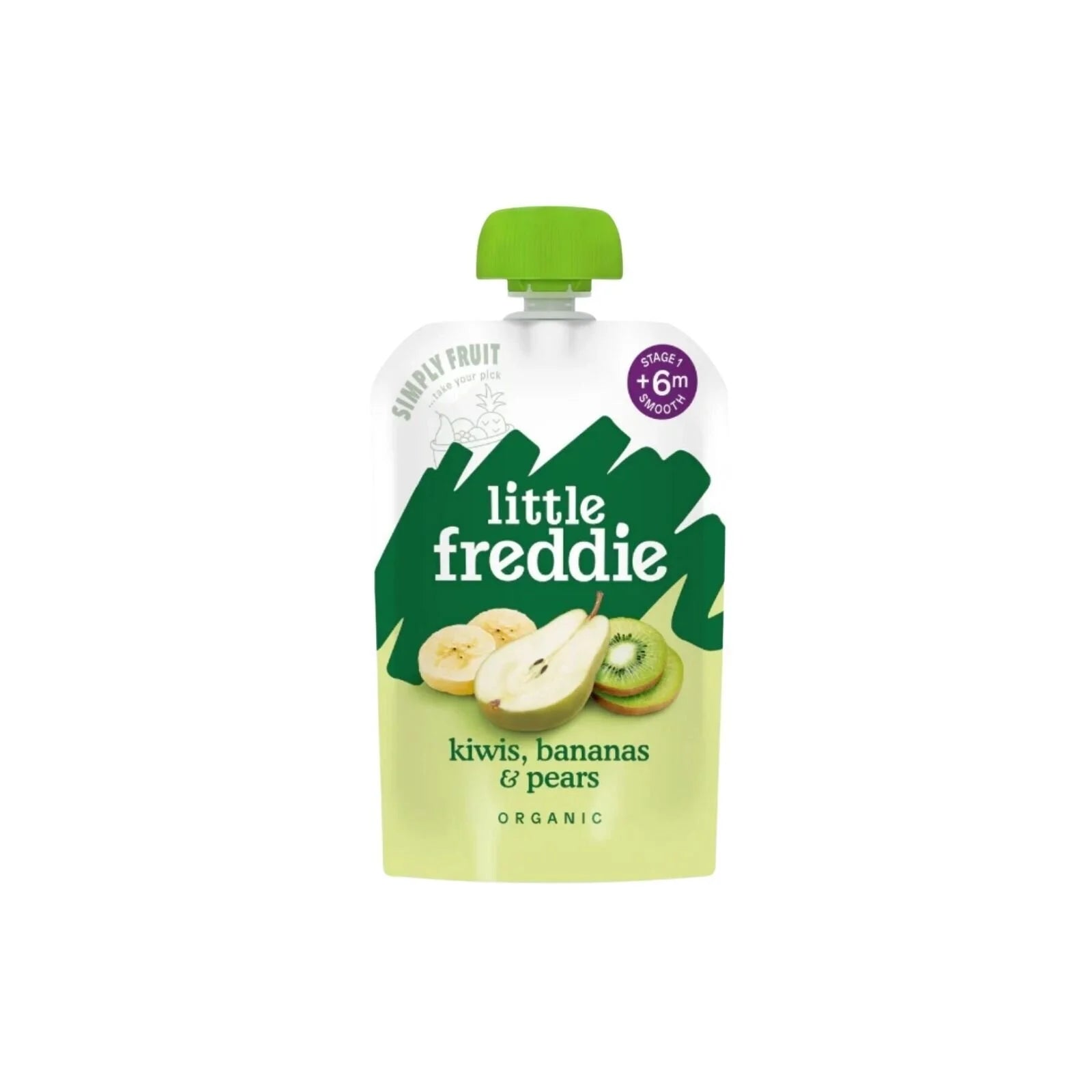 Little Freddie Organic Zesty Kiwis Bananas & Pear Baby Food Pouch 6+ months 100g - ebebek - Black Friday