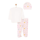 HelloBaby Newborn Baby Top - Hat - Footed Bottom - Ecru - ebebek - Black Friday