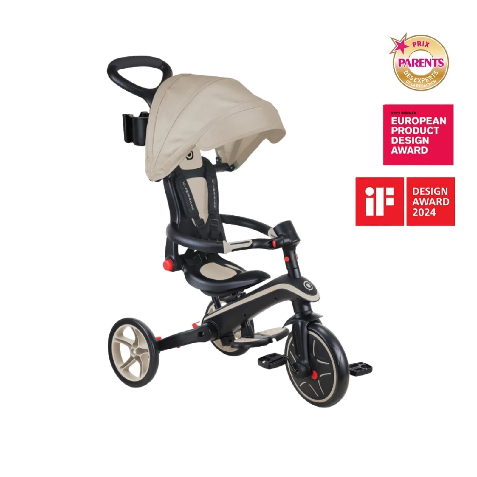 Globber Explorer Trike 4 - in - 1 Foldable - Taupe - ebebek - Black Friday