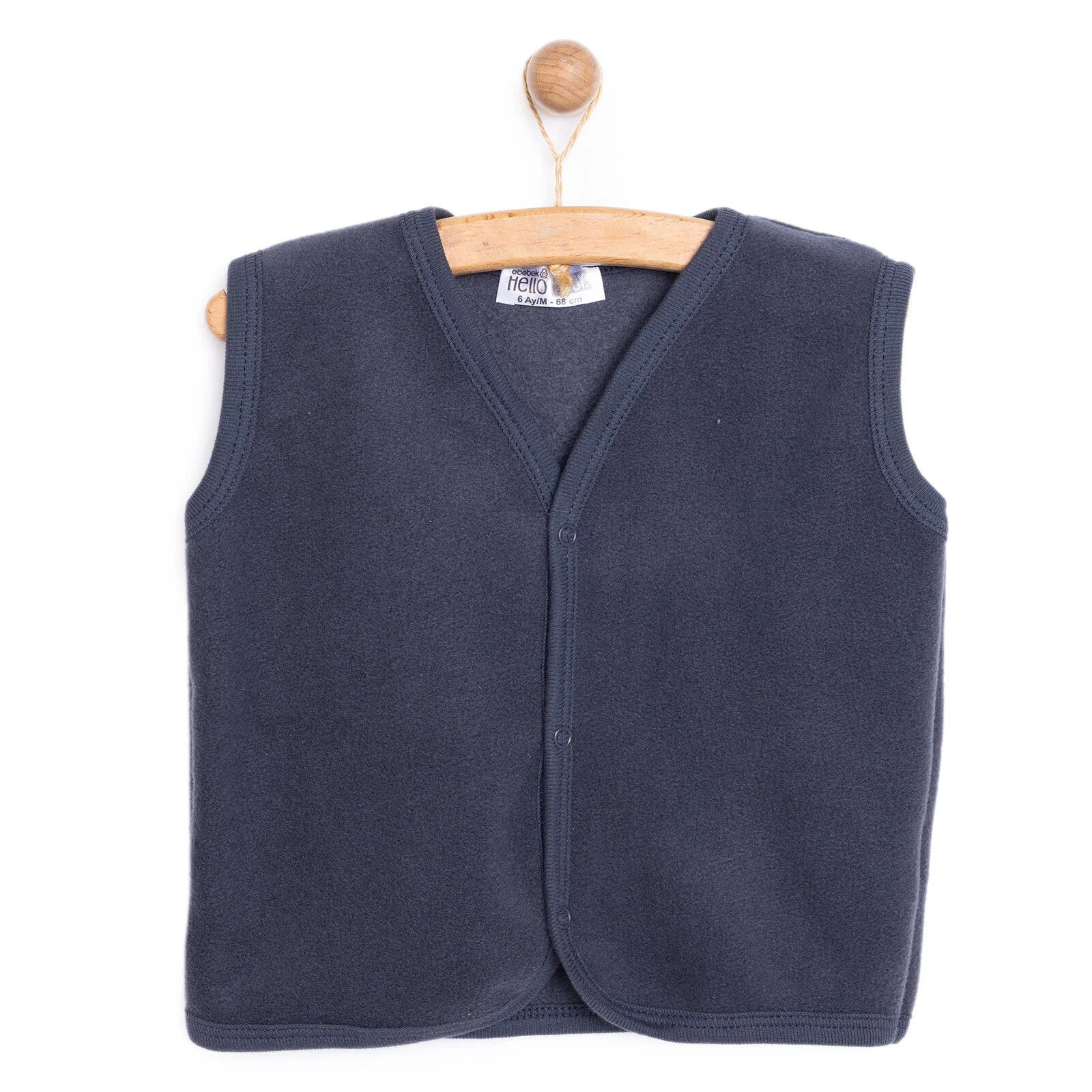 HelloBaby Basic Fleece Vest - Dark Grey - ebebek - Black Friday