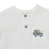 Bebetto Boys T-shirt & Shorts Set Car Print Buttoned Adventure Crew Neck Short Length Short Sleeve - Green Green - ebebek