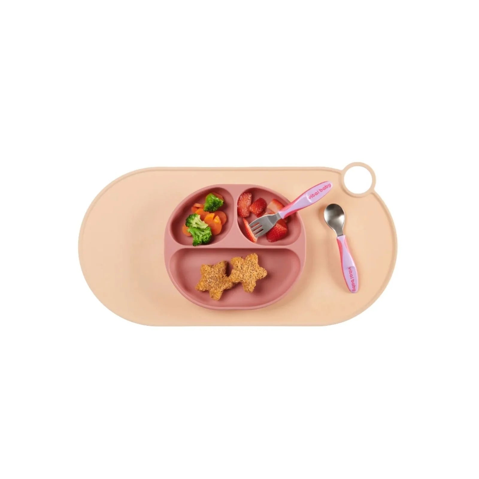 Vital Baby Nourish Silicone Suction Plate - Blush Raspberry - ebebek - Black Friday