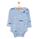 HelloBaby Boy Long Sleeve Bodysuit - Blue - ebebek - Black Friday