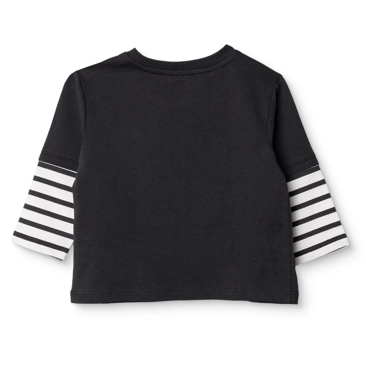 HelloBaby Boys Long Sleeve T-shirt Slogan Print Cool Boy Crew Neck Long Sleeve - Black Black - ebebek