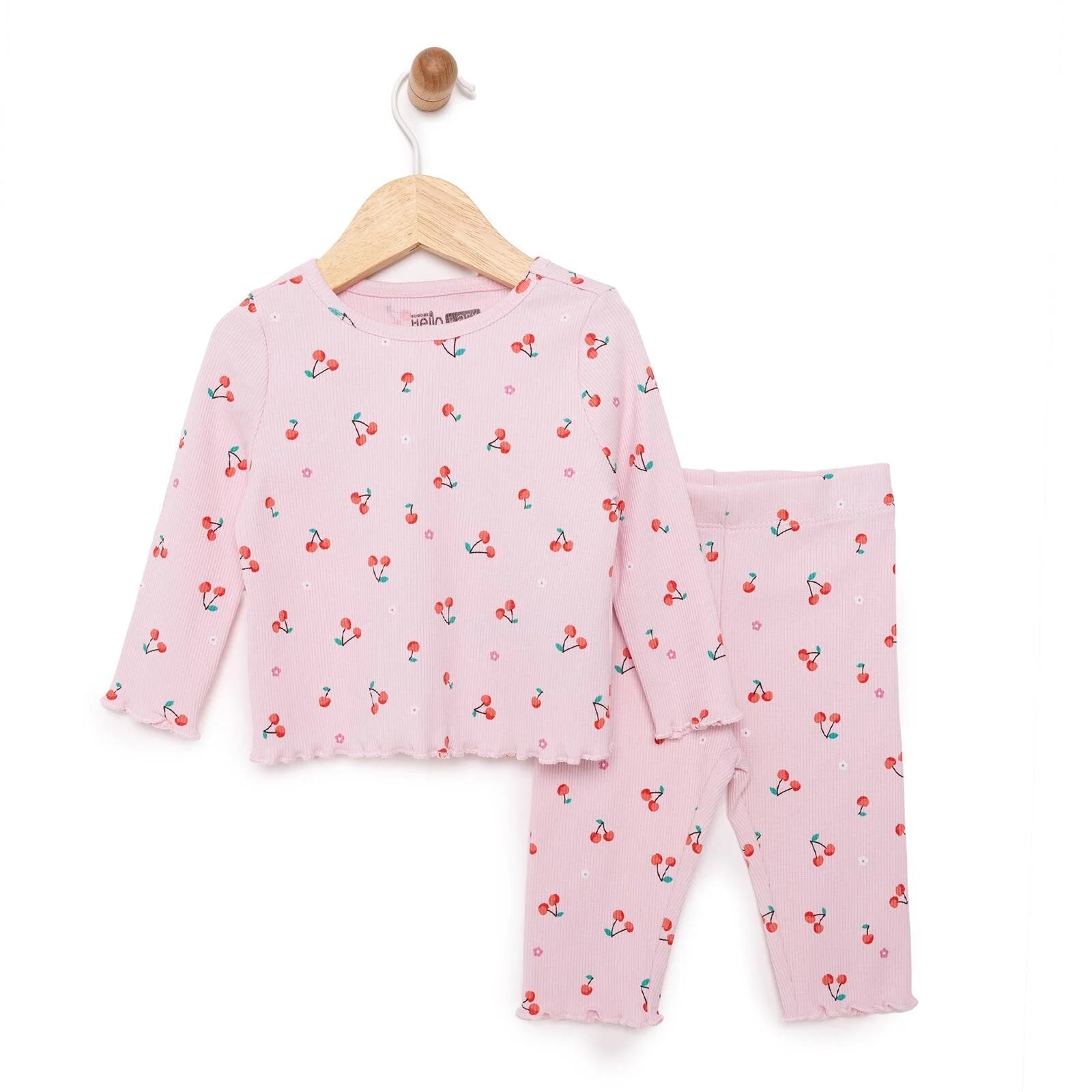 HelloBaby Girl Long Sleeve Pyjamas Set - Pink - ebebek - Black Friday