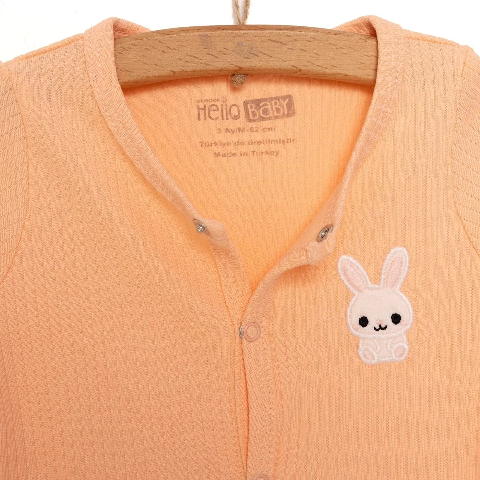 HelloBaby Newborn Girl Footed Jumpsuit - Salmon - ebebek - Black Friday