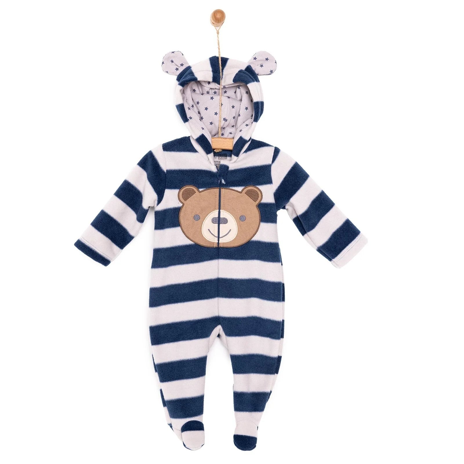 HelloBaby Newborn Baby Boy Fleece Hooded - Navy Blue - ebebek - Black Friday