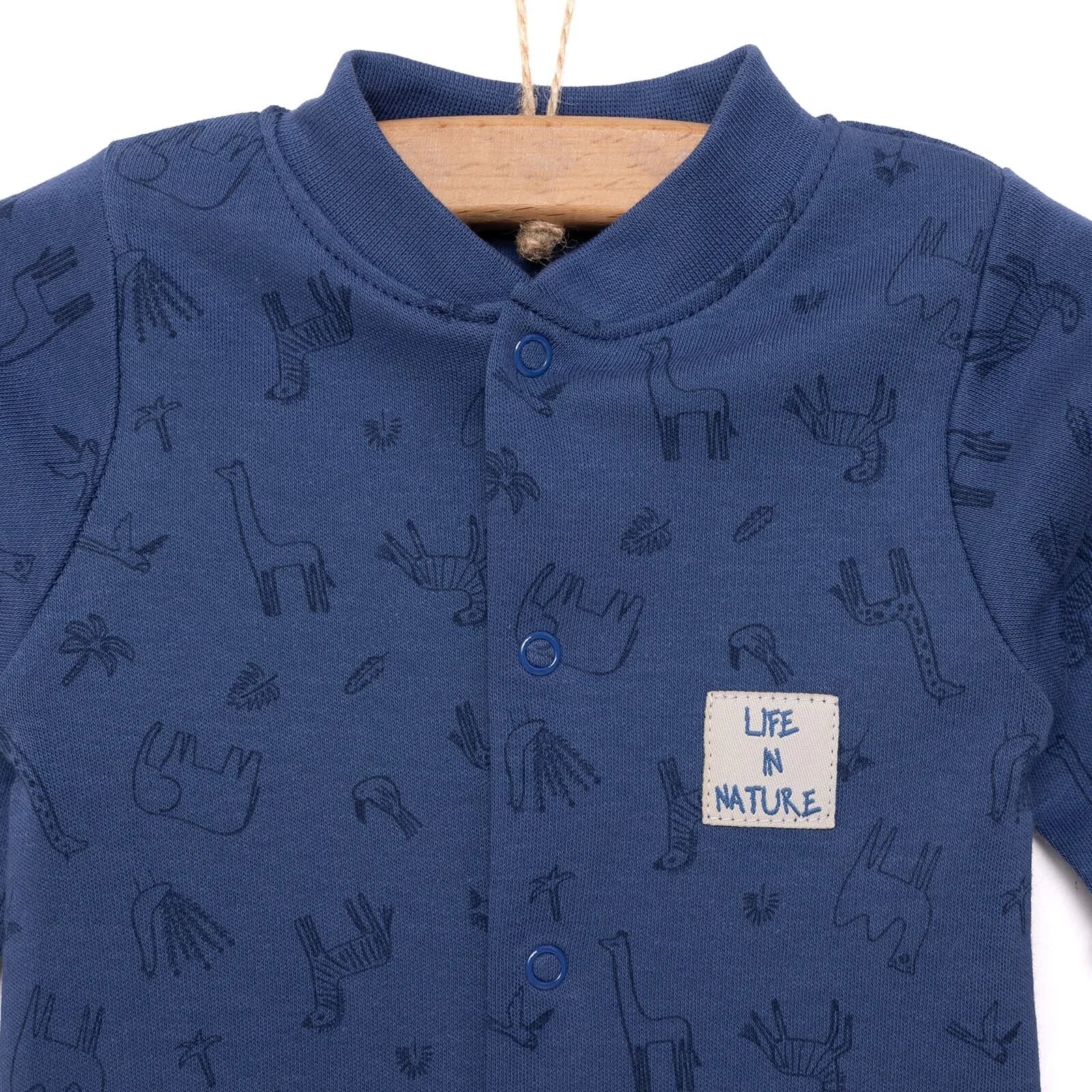 Bebetto Newborn Unisex Footed Jumpsuit - Indigo - ebebek - Black Friday