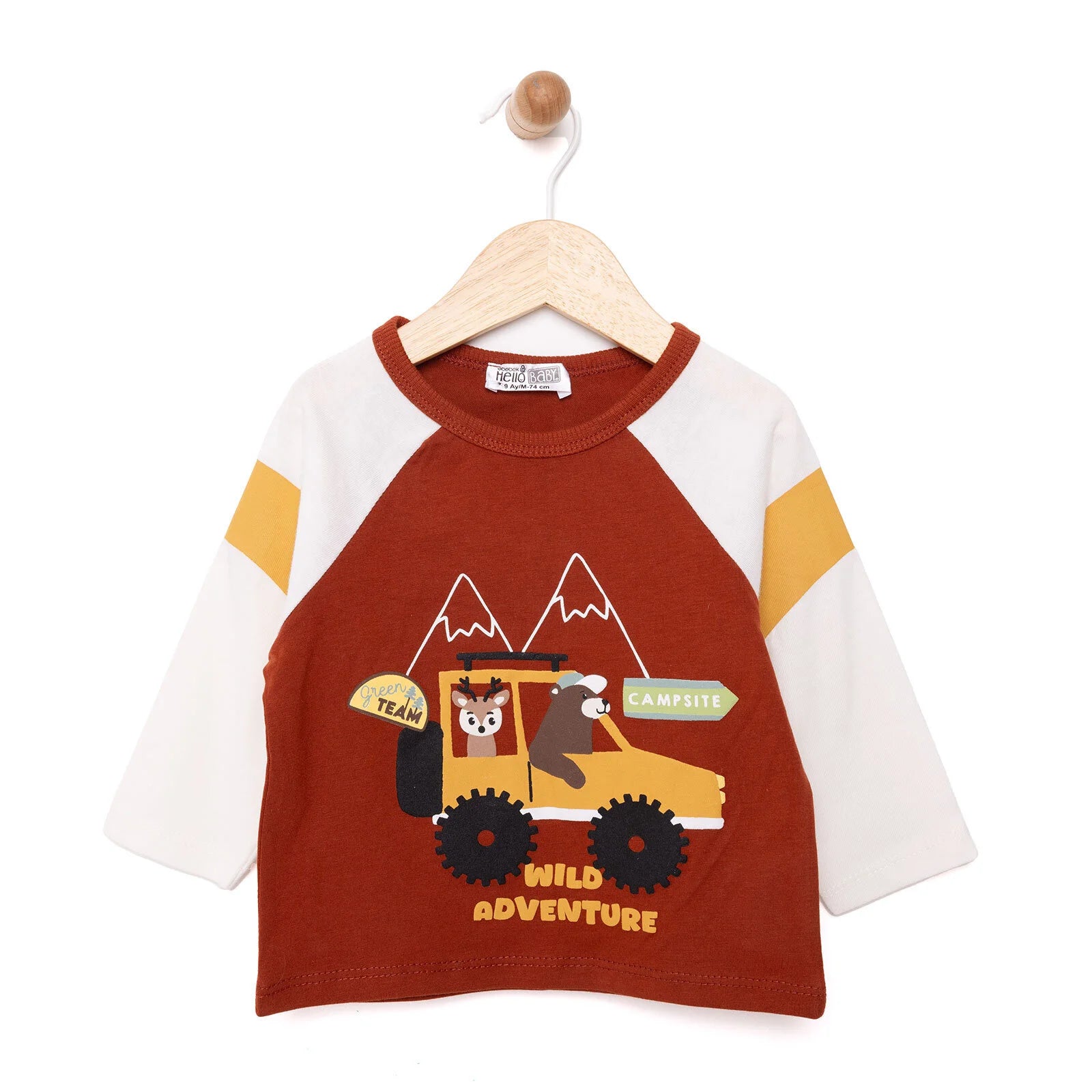 HelloBaby Forest Camp Baby Boy Sweatshirt - Ecru - ebebek - Black Friday