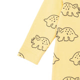 HelloBaby Boys Footed Sleepsuit Dinosaur Print Zip Fastening Crew Neck Full Length Long Sleeve - Orange Orange - ebebek