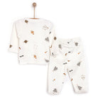 HelloBaby Boy Wrapover Top - Footed Bottom - Ecru - ebebek - Black Friday