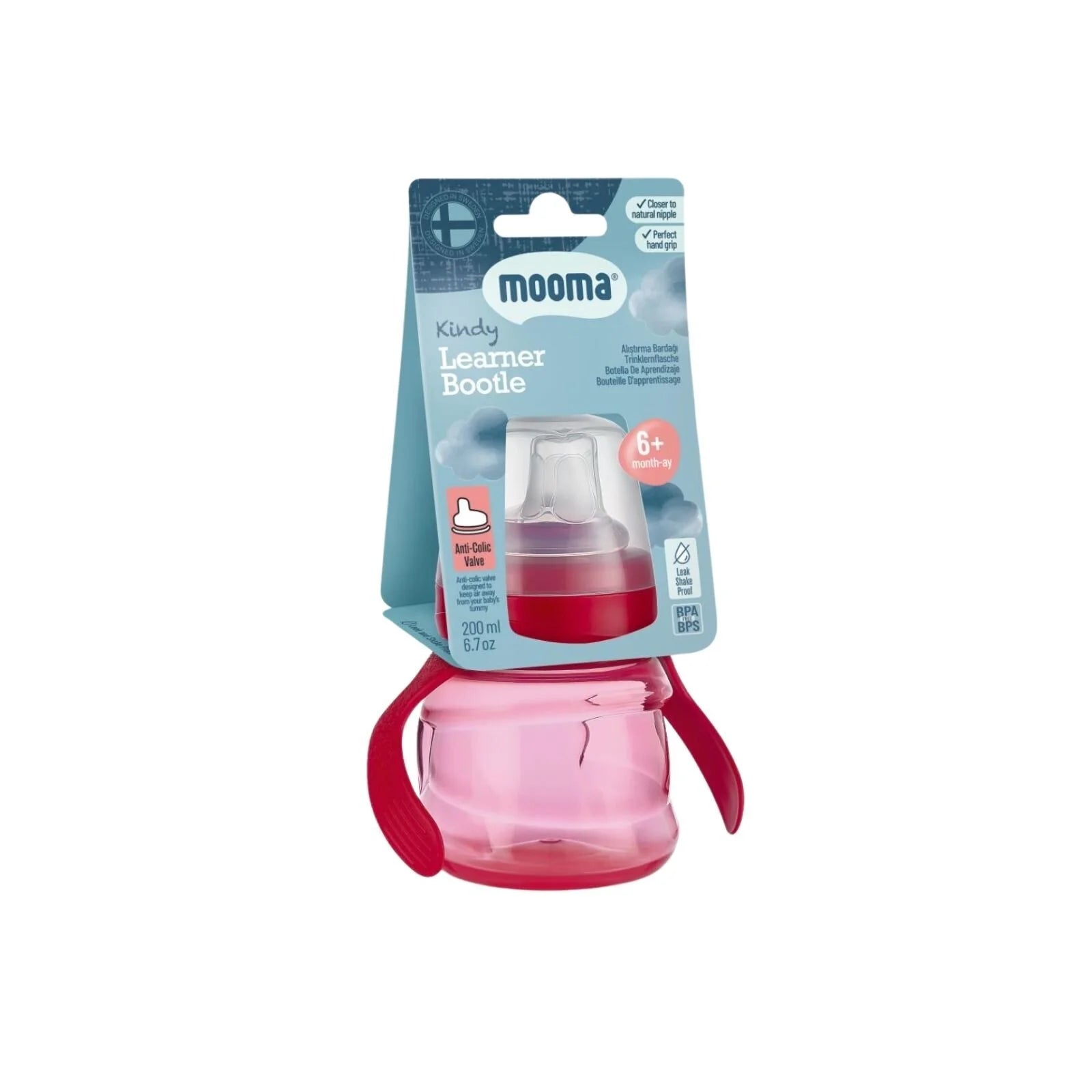 Mooma Kindy Learner Bottle 200ml - Red - ebebek - Christmas