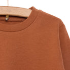 HelloBaby Basic Interlock Long Sleeve T-Shirt - Brown - ebebek - Black Friday