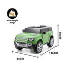 Xootz Land Rover Defender 12V Electric Ride On with Lithium Battery - Green - ebebek - Black Friday