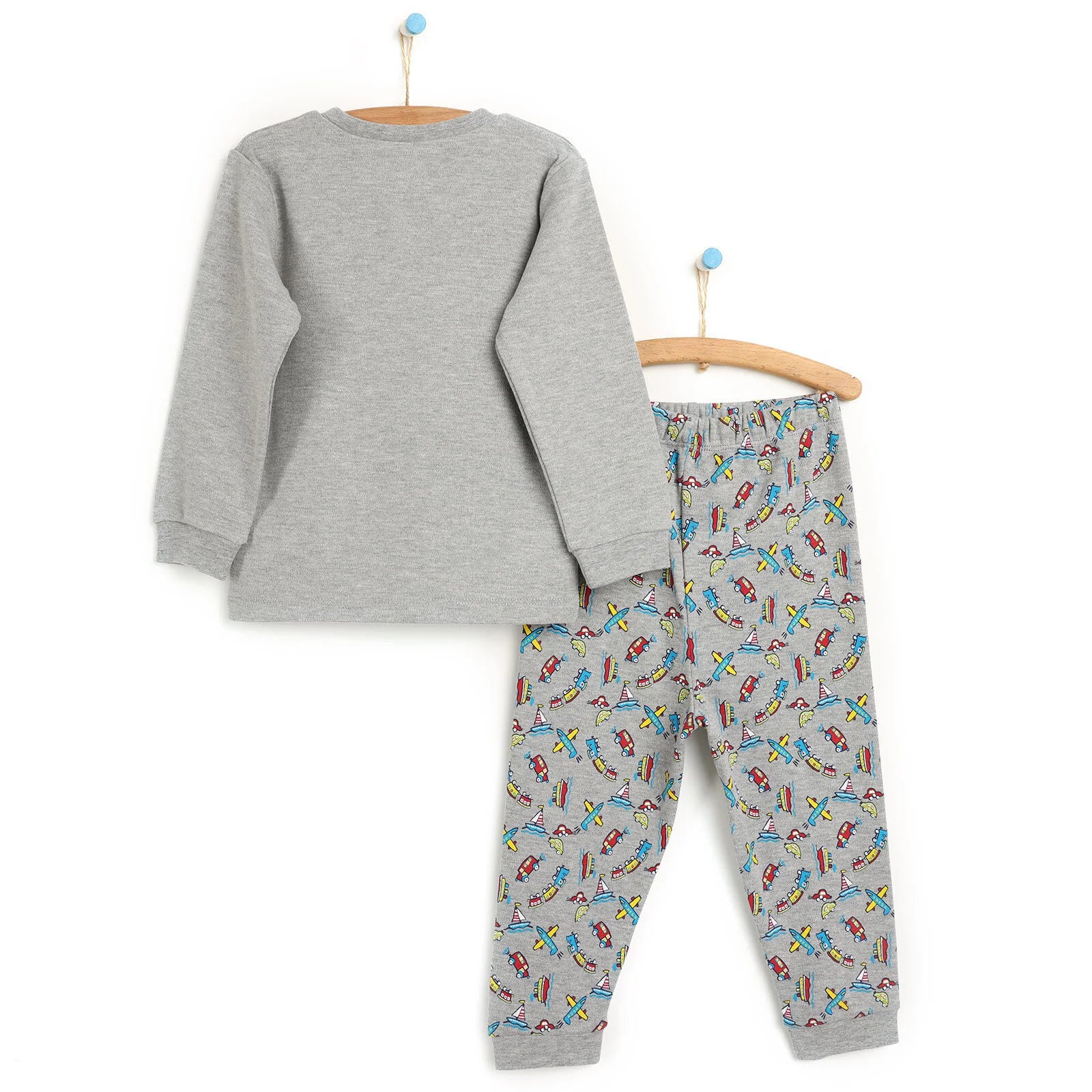 HelloBaby Basic Baby Boy Pyjamas - Grey Melange - ebebek - Black Friday