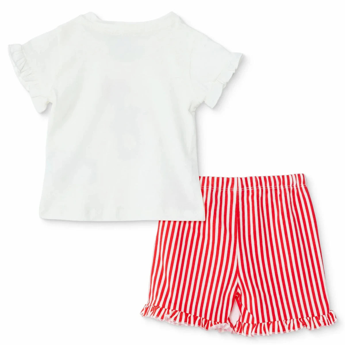 HelloBaby Girls Short Sleeve Pyjamas Set Bear Print Snap Fastening Crew Neck Short Length Short Slee - Ecru Ecru - ebebek