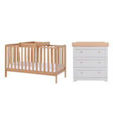 Tutti Bambini Malmo Cot Bed with Rio 2 pcs Furniture Set - Dove Grey/Oak Dove Grey/Oak - ebebek - Christmas
