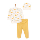 HelloBaby Newborn Baby Top - Hat - Footed Bottom - Ecru - ebebek - Black Friday