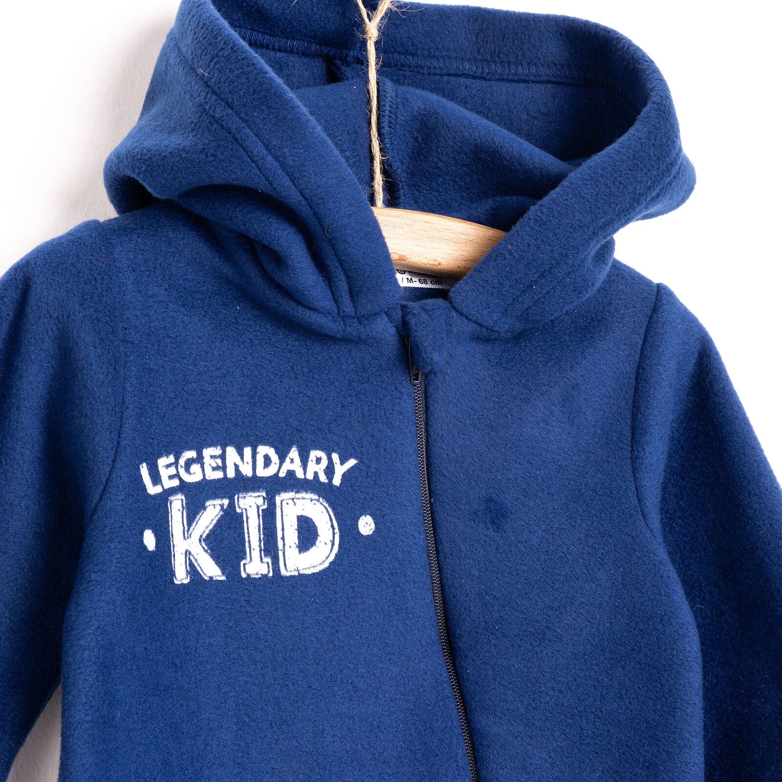 HelloBaby Basic Fleece Jumpsuit - Navy Blue - ebebek - Black Friday