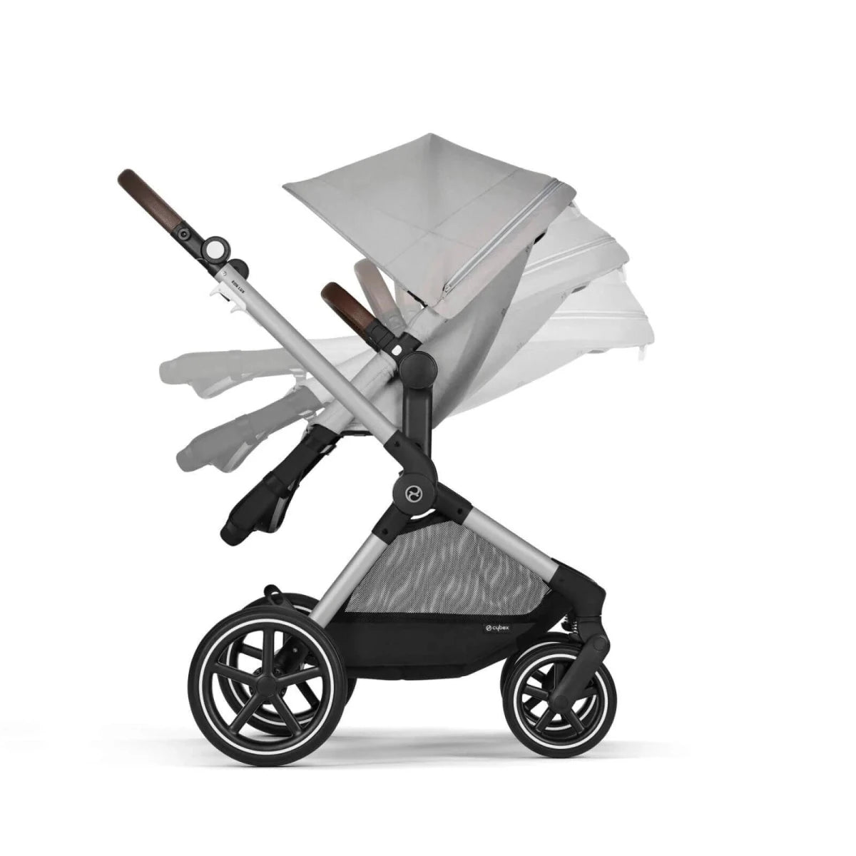 Cybex Eos Lux Silver 2 - in - 1 Pushchair - Lava Grey Lava Grey - ebebek
