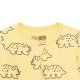 HelloBaby Boys Footed Sleepsuit Dinosaur Print Zip Fastening Crew Neck Full Length Long Sleeve - Orange Orange - ebebek