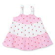 HelloBaby Girls Dress Buttoned Berry Belle Crew Neck Short Sleeve - Pink Printed Pink Printed - ebebek