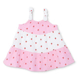 HelloBaby Girls Dress Buttoned Berry Belle Crew Neck Short Sleeve - Pink Printed Pink Printed - ebebek