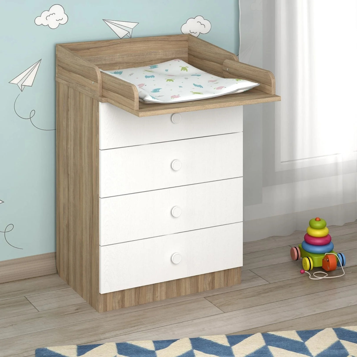 Shefa Kids 600 Changing Dressers - Elm/White - ebebek - Black Friday