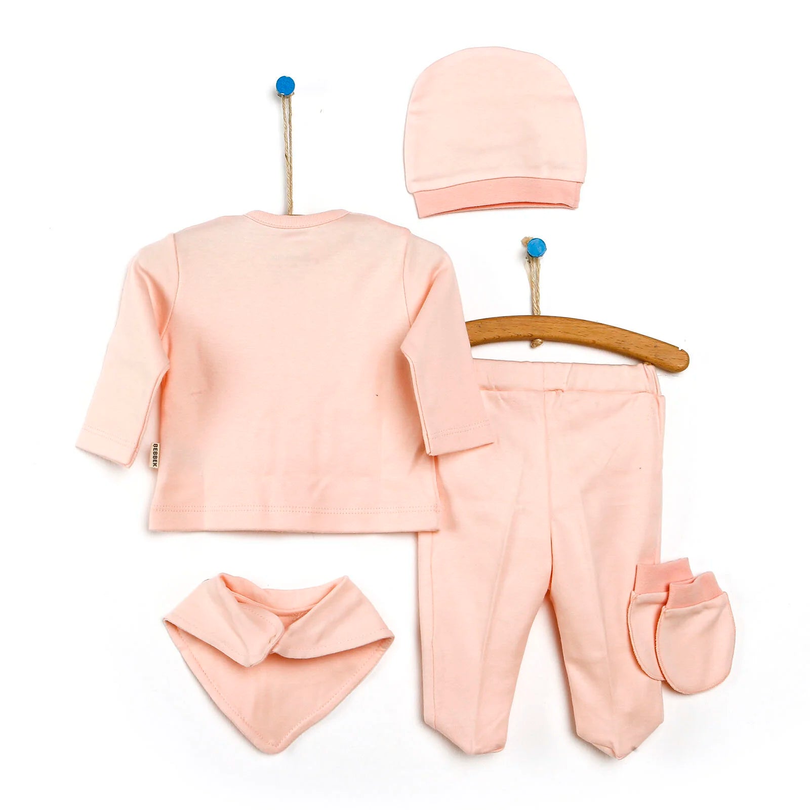 Bebbek Organic 5 Pcs Newborn Gift Starter Set - Light Pink - ebebek - Black Friday