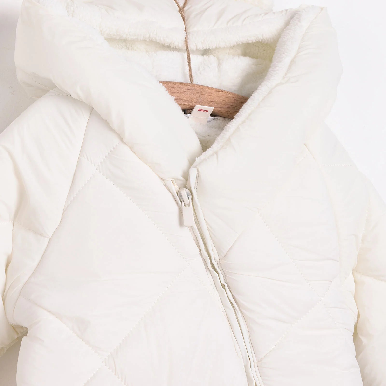 Midimod Basic Girl Quilted Snowsuit - Ecru - ebebek - Black Friday