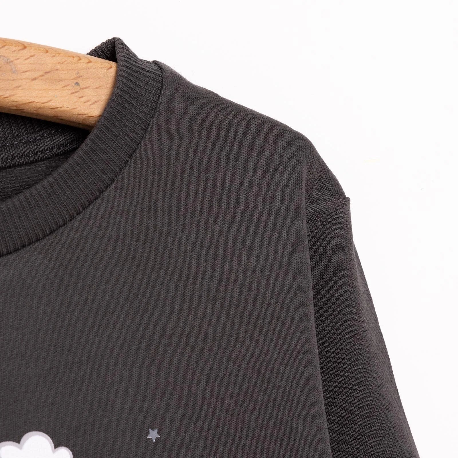 HelloBaby Basic Low Raised Lion Printed Sweatshirt - Dark Grey - ebebek - Black Friday